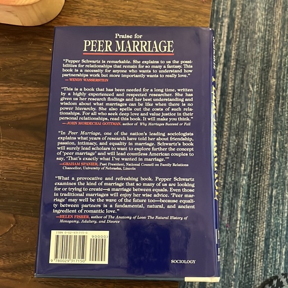 Book - Peer Marriage - How love between equals really works by Pepper Schwartz - Picture 2 of 2
